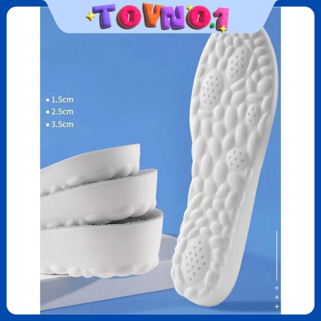 ToyNo.1🧸พร้อมส่ง🧸 "QIU" แผ่นรองพื้นรองเท้า วัสดุนิ่ม ซับแรงกระแทกได้ดี มีรูระบายอากาศ เหมาะสำหรับผู้ที่ต้องเดินเป็นประจำ