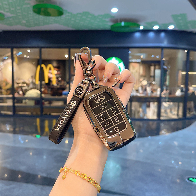 เหมาะสําหรับ 6 คีย์นําเข้า Toyota ALPHARD Alphard Vellfire ฝาครอบกุญแจรถโลหะ