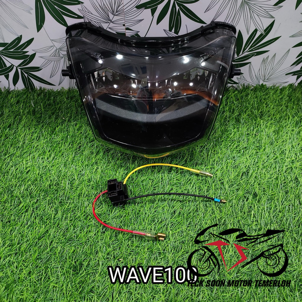 (ZHIPAT) Honda W100R WAVE100R ไฟหน้า LED W100-R WAVE100 R Lampu Depan Head Light Terang ไฟหน้าไฟหน้า