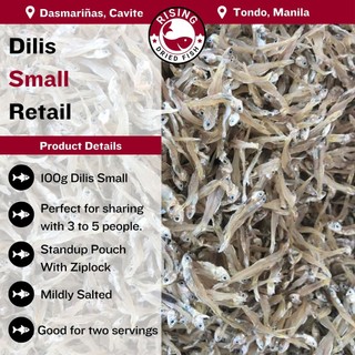 100g Premium Dilis Small Dried Fish Cebu  -  Fresh and Ideal for Filipino Meals ( in stand-up pouch)