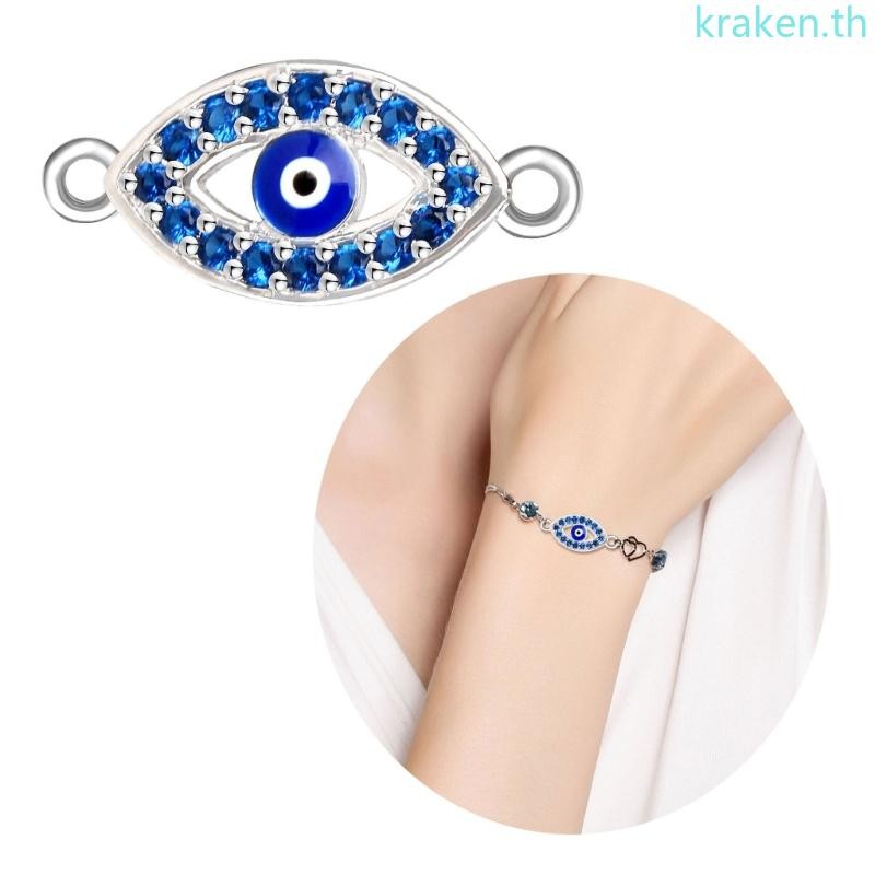จี้Evil Eye ไม่ซ้ำแบบ สำหรับสร้อยคอมาค์สร้อยข้อมือ ประดับด้วยคริสตัลไซริน