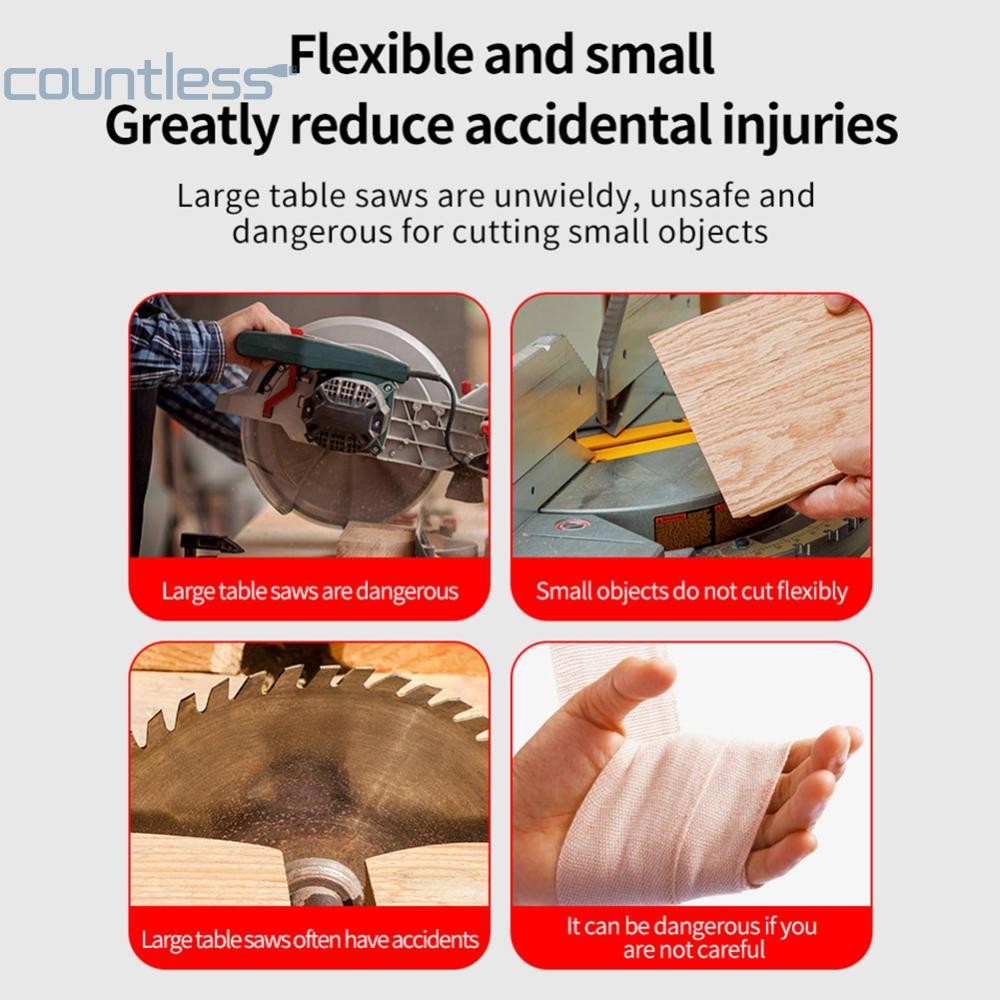 เลื่อยตั้งโต๊ะมัลติฟังก์ชั่นขนาดเล็ก 96W เลื่อยตั้งโต๊ะไฟฟ้าขนาดเล็กเครื่องตัดเครื่องกลึงแบบตั้งโต๊ะแบบพกพา 0.55in ตัดความลึกเครื่องมือตัดในครัวเรือน [ไร้เคาน์เตอร์] - รูปที่ 6