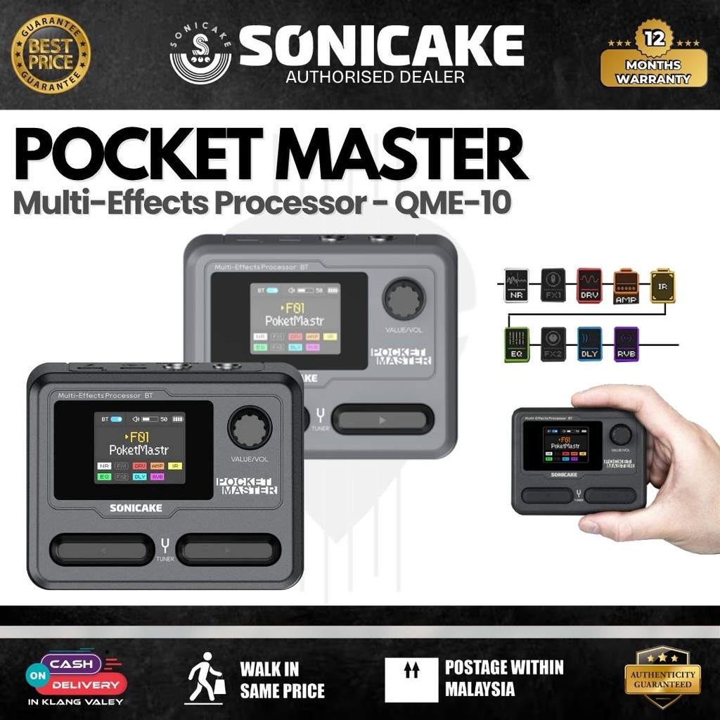 (Int Eng Ver) โปรเซสเซอร์ Sonicake Pocket Master Multi-Effects - ( QME-10 / QME 10 )
