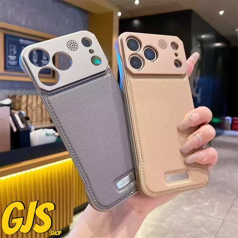 หรูหราหอมหนังอลูมิเนียมป้องกันการล่มสลายเคสโทรศัพท์สําหรับ ไอโฟน11 12 13 14 15 16 17มือโปร น บวก