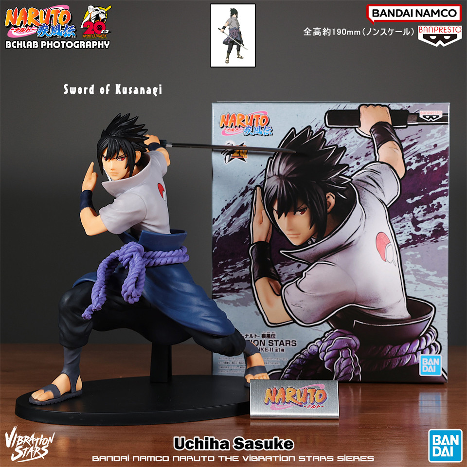 Bandai Naruto VIBRATION STARS Kusanagi Sword Sasuke Wheel Eye Figurine