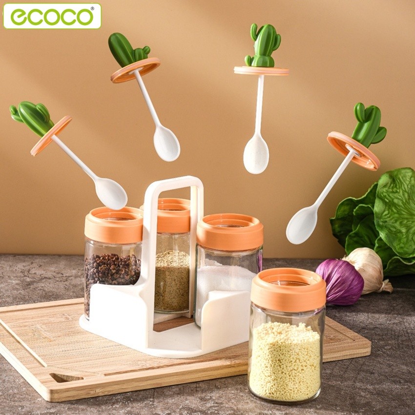 Ecoco ขวดใส่เครื่องปรุง กระบองเพชร ที่ใส่เครื่องปรุง