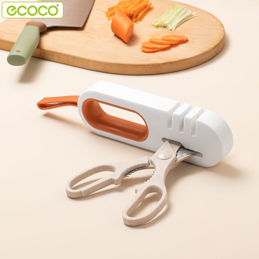 Ecoco ที่ลับมีด 3 ช่อง อุปกรณ์ลับของมีคม แท่นลับมีด อุปกรณ์ลับมีด ลับมีด หินลับมีด อเนกประสงค์ เครื่องลับมีด ใช้งานง่าย