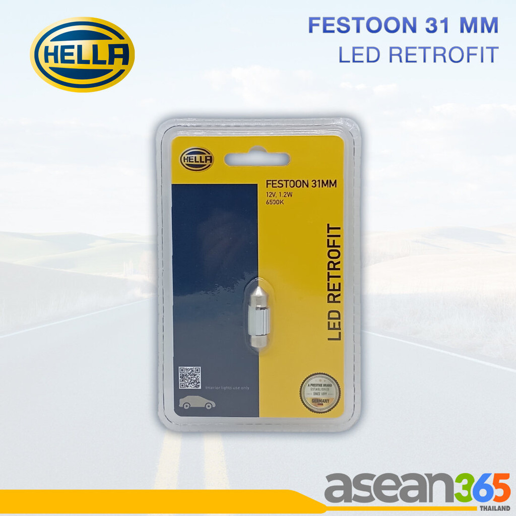 HELLA หลอดไฟห้องโดยสาร Festoon 30 mm. RETROFIT LED | เฮลล่า | แสงสีขาว