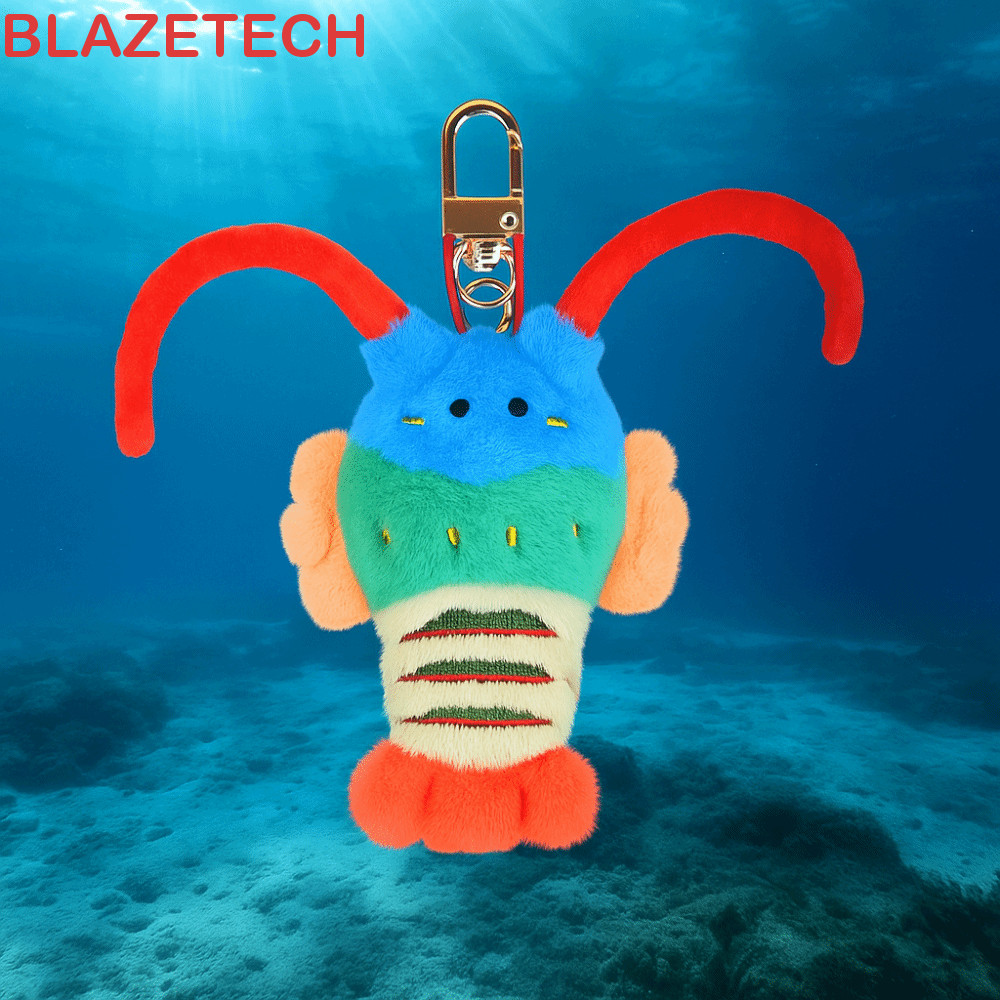 BLAZETECH พวงกุญแจทะเลปุย, พวงกุญแจสัตว์มหาสมุทรกุ้งก้ามกรามนุ่ม, น่ารักจําลอง Kawaii คอลเลกชันการ์ตูนตุ๊กตาจี้เด็ก