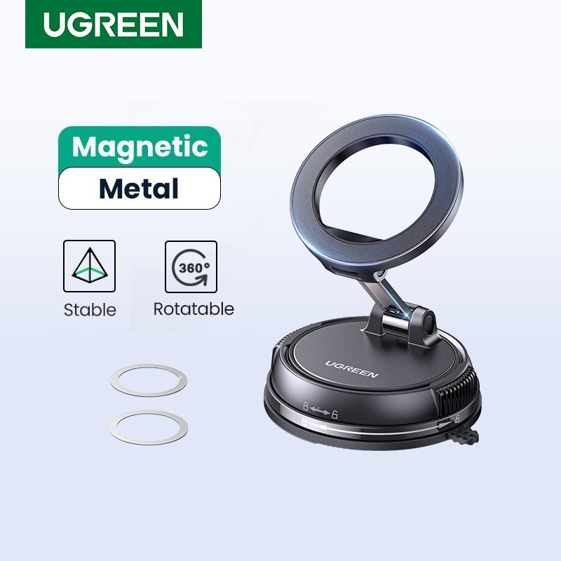 UGREEN ใหม่ ที่วางโทรศัพท์แม่เหล็กแบบถ้วยดูดพับได้หมุนได้ทนทานสําหรับ iPhone 13 14 15 Pro Max