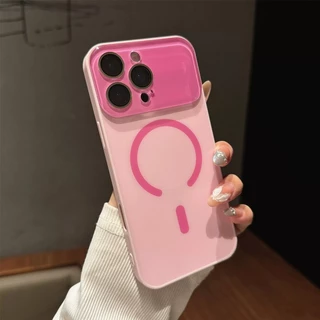 17 Design Large Window/TPU soft case/Titanium Grey เคส เข้ากันได้กับ iPhone 17 16 15 14 13 12 Pro Max case แม่เหล็ก