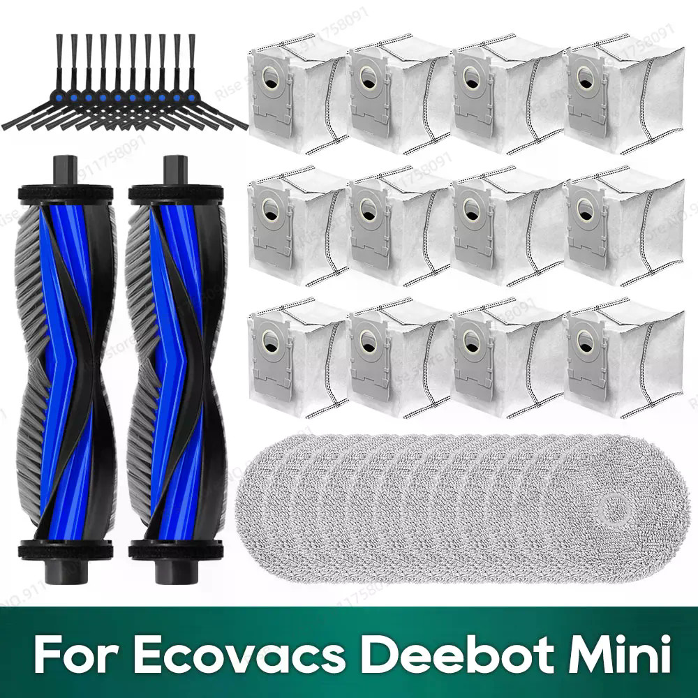 เข้ากันได้กับ Ecovacs Deebot Mini อุปกรณ์เสริมแปรงหลัก Hepa Filter ถุงเก็บฝุ่น Mop ผ้าอะไหล่