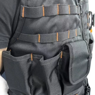 Toolstack TSK-62 เสื้อกั๊กช่างไฟฟ้าใช้สําหรับซ่อมบ้านช่างไฟฟ้าซ่อม Heavy Duty เครื่องมือเสื้อกั๊ก