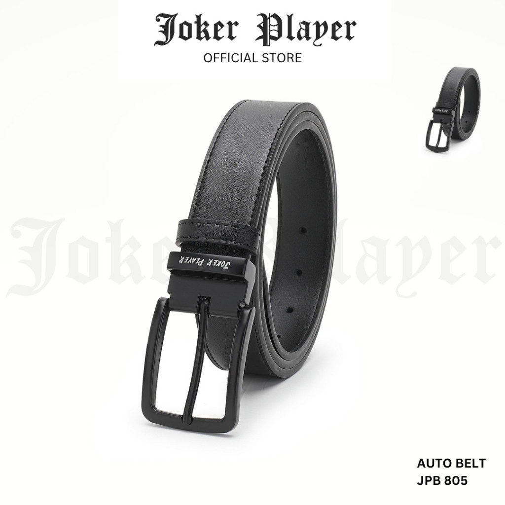 Joker Player PU Leather Pin Belt (35mm) - สีดํา JPB 805