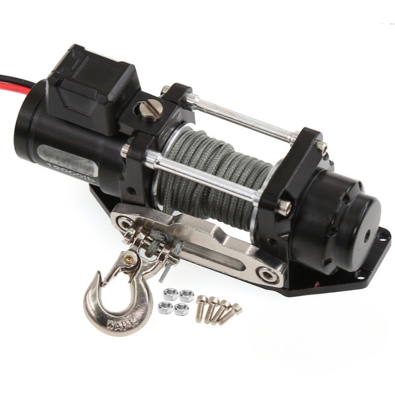 1/10 RC Crawler โลหะ Winch สําหรับ Heavy Duty ไฟฟ้า Winch พร้อมรีโมท | อะไหล่อัพเกรดกันน้ํา