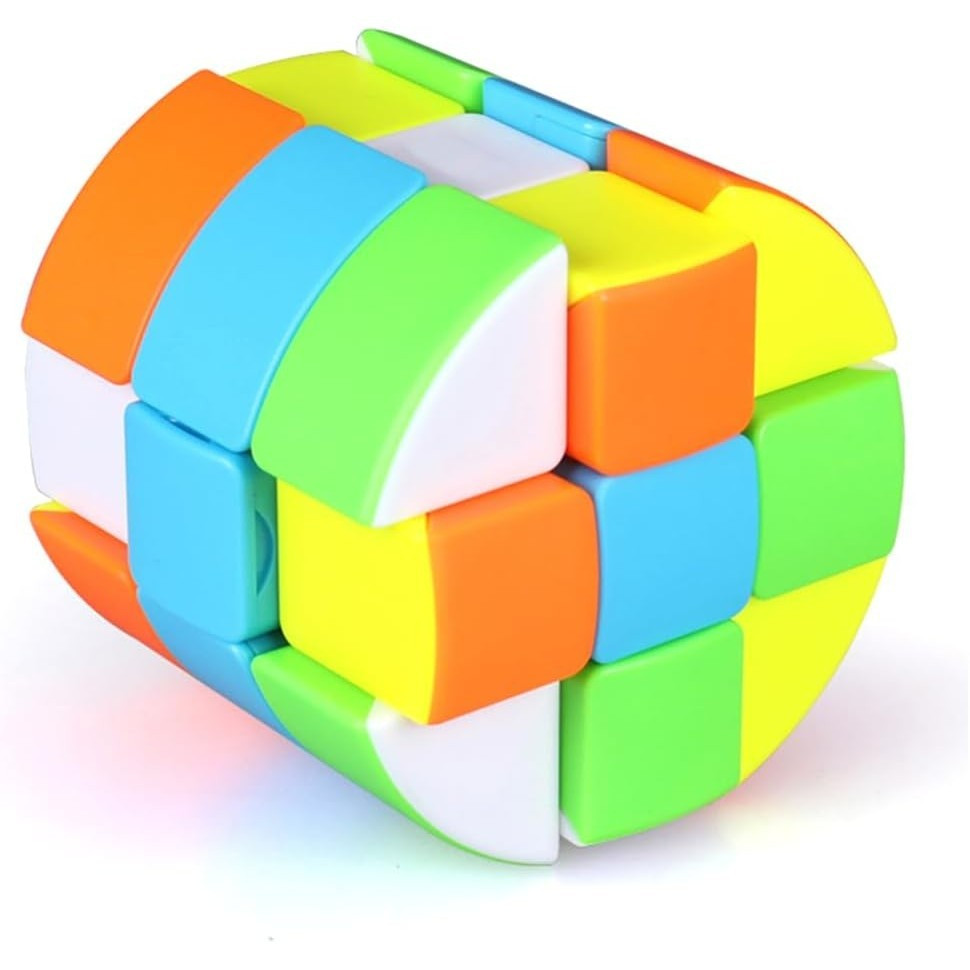 Qiyi 3x3 Barrel Cube, ทรงกระบอก 3x3x3 ความเร็ว Cube, สติกเกอร์กระบอก Cube ปริศนาของเล่น