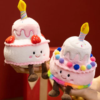 ตุ๊กตา ตุ๊กตาเค้กวันเกิดจำลอง 25CM เทียนจะส่องแสง มีเพลง ของขวัญวันเกิด ของเล่นเด็ก