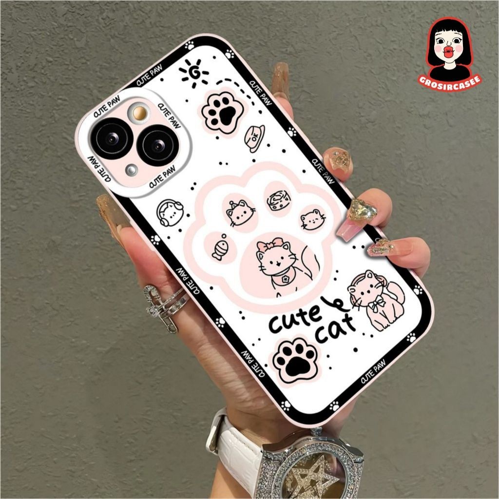 CAT PAW ANGEL EYE PRINTING กรณี redmi a3 12c 8 9 12 10 7a 9 9a 9c 13 note 8 9 10 12 13 4g 5g pro 11 