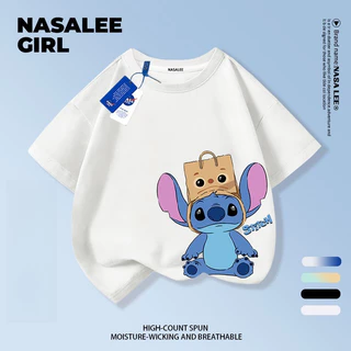 (จัดส่งตลอด 24 ชั่วโมง)KIDS TNASA เสื้อยืดเด็ก ระบายอากาศดี ลายสติตช์ (Stitch) น่ารัก แขนสั้น สบายๆ สำหรับเด็กชาย-หญิง