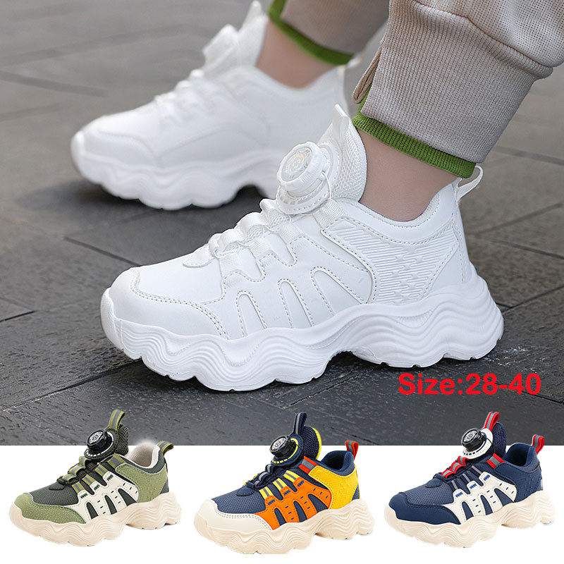 Kid White Sneakers Outdoor Running Shoes
