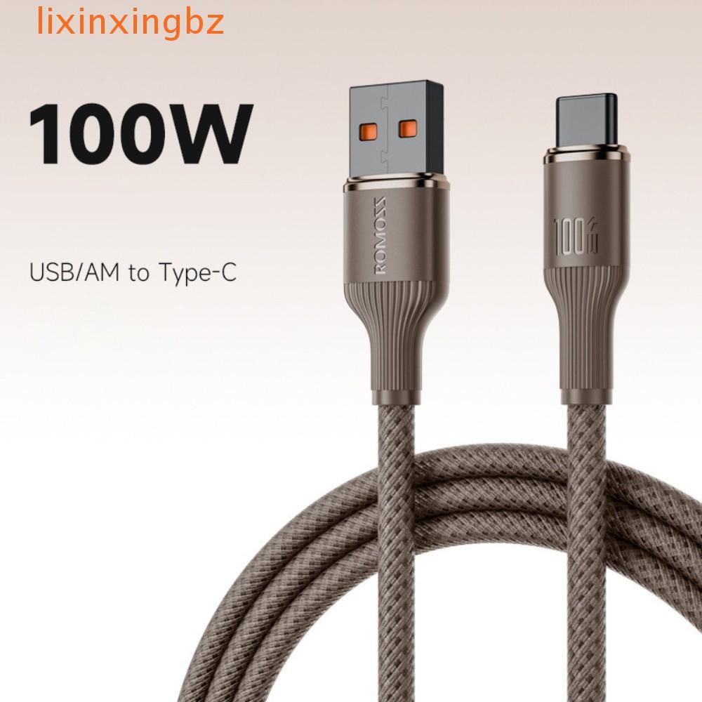 LIXINXINGBZ Type C To Type C สายชาร์จข้อมูล, 100W 6A ชาร์จเร็วสุด Tpye C สายชาร์จ, USB Type C เปลือก