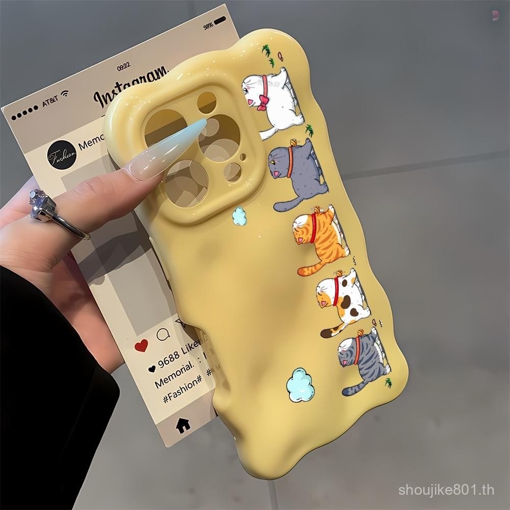 การ์ตูนแมวสําหรับiPhone 15 12 14 11 13 16 12PRO 13PRO 14PROMAX 16PROMAX 12PROMAX 16PLUS 14PLUS 13PLU