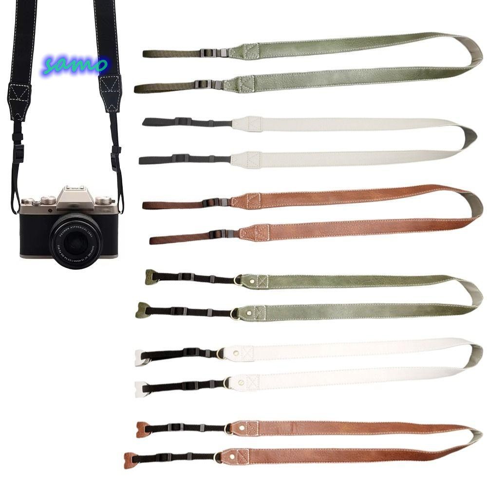 SAMO Micro Single Strap, Retro PU Leather Camera Shoulder Strap, Accessories Adjustable SLR Cameras 