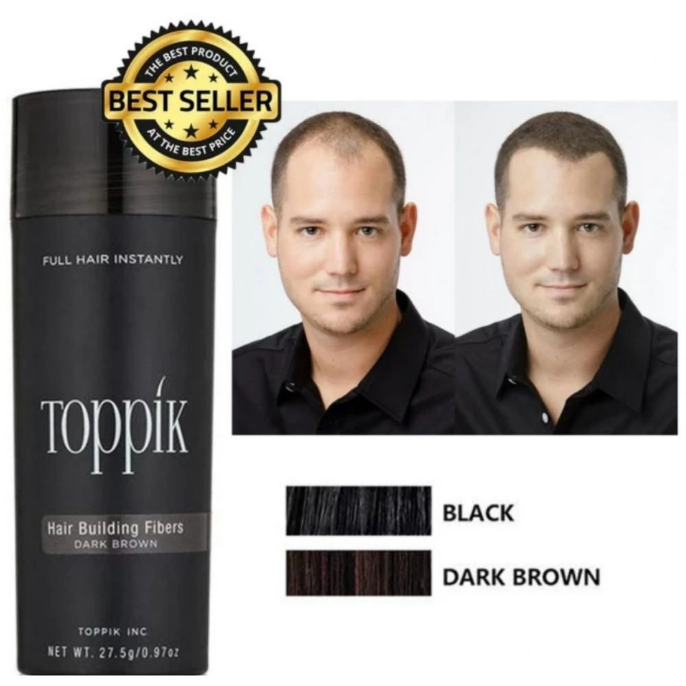 💋ส่งToppikแน่นอน 💋ผงไฟเบอร์เพิ่มผมหนา Hair Building Fiber ปิดผมบางหัวล้านผมบางขนาด 27.5 กรัม