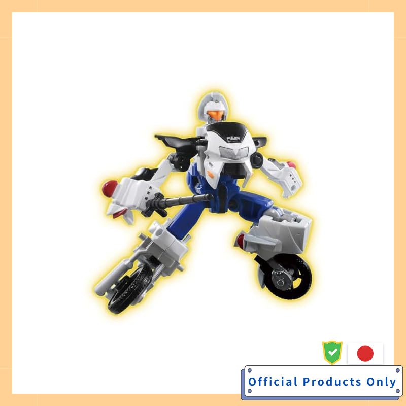 Construct-Bots Job Lever JB06 Police Braver Honda VFR White Motorcycle