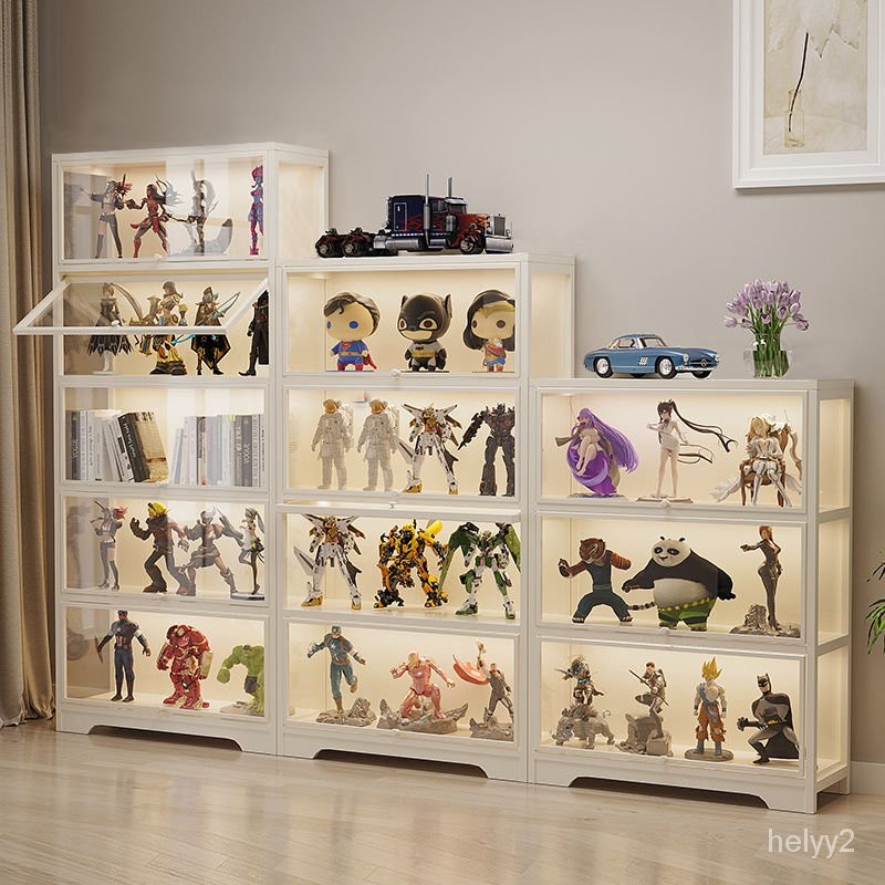 Hand-Made Display Cabinet Acrylic Transparent Shelf white Bookcase Showcase Cabinet Shelf Kitchen