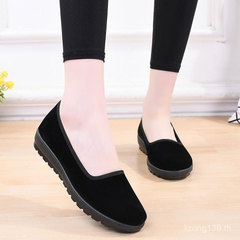 Soft-Soled Anti-Slip Beijing Cloth Shoes Single Shoes Hotel Old Beijing Cloth Shoes Shoe Cover Foot 