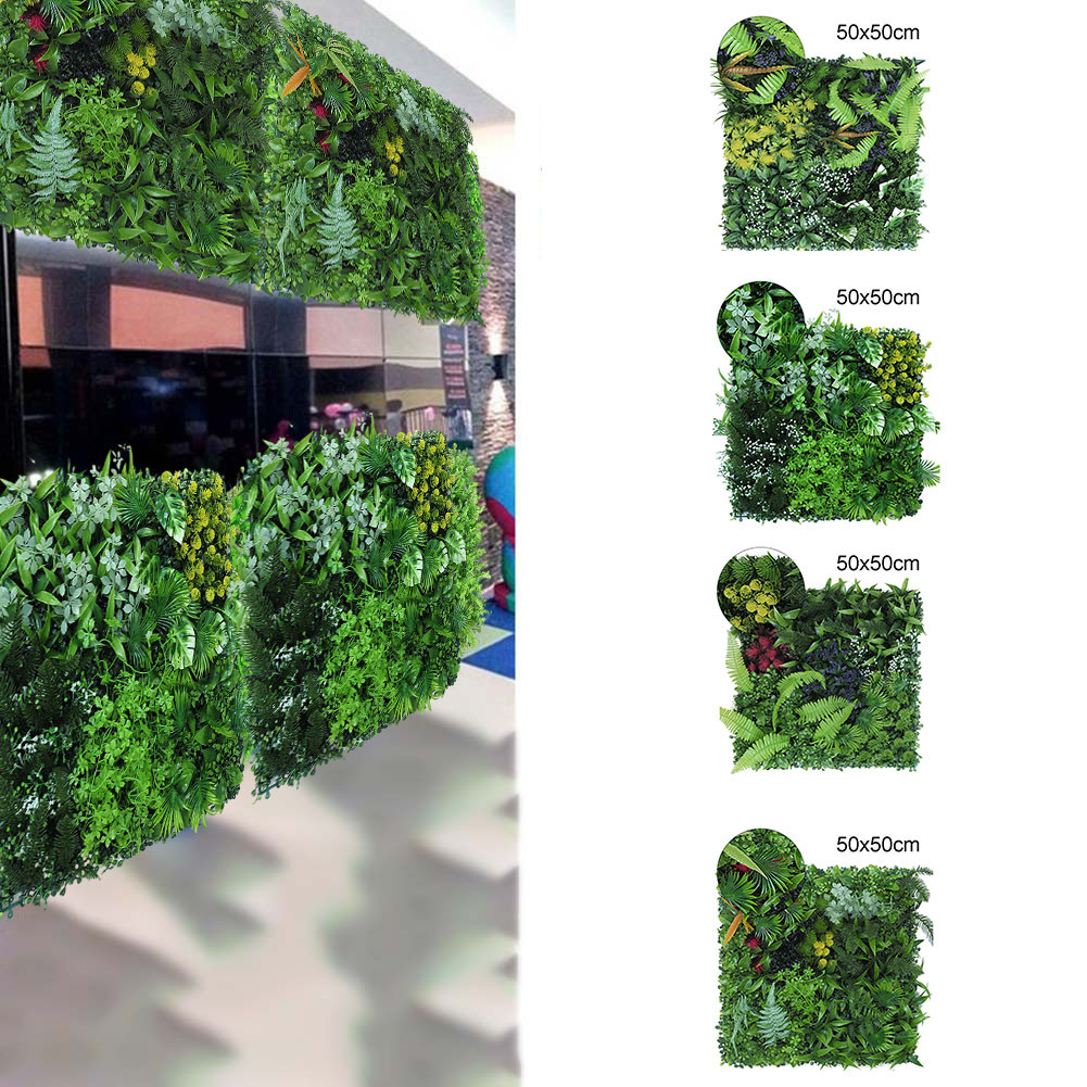 Artificial Turf Leaf Living Room Green Grass Landscaping Wall Decoration
