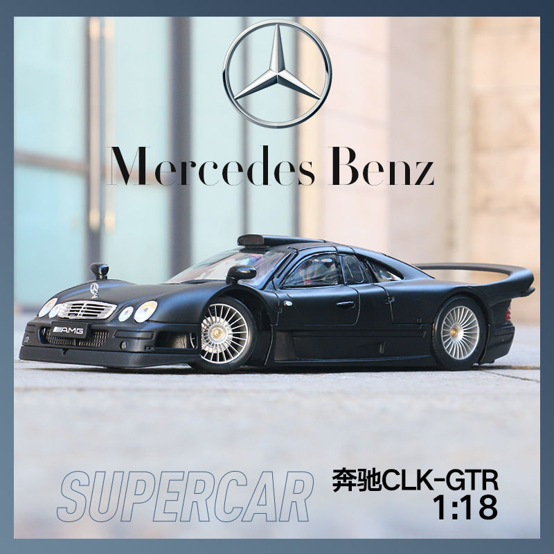 Meritor รูปที่ 1: 18 Mercedes-Benz CLK GTR จําลองรถรุ่นของเล่น Static โมเดลรถตกแต่ง