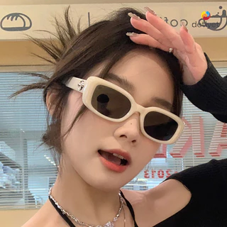 COD🌷แว่นกันแดดกรอบเหลี่ยมเล็กาวินเทจแฟชั่นสไตล์เกาหลีระดับไฮเอนด์ป้องกันรังสียูวีแว่นกันแดดผู้ชายและผู้หญิง-detlyet
