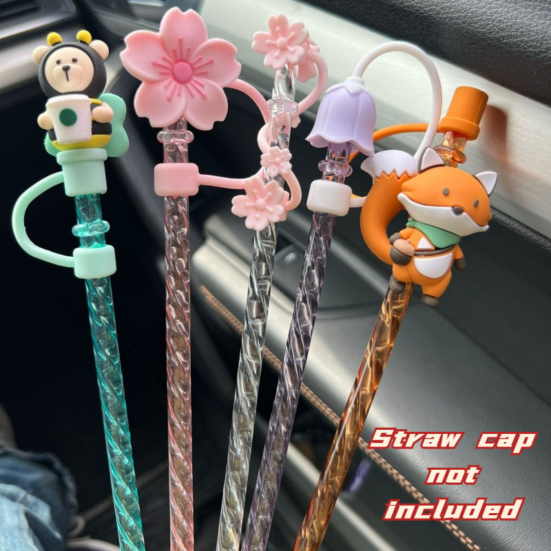 2ชิ้นฟางเปลี่ยนเงาหลอดพลาสติก26เซนติเมตรเหมาะสําหรับทุเรียนถ้วยฟางถ้วยไม่ทิ้งรีไซเคิลเป็นมิตรกับสิ่งแวดล้อมคริสตัลฟางพลาสติกถ้วยน้ําอุปก - รูปที่ 3