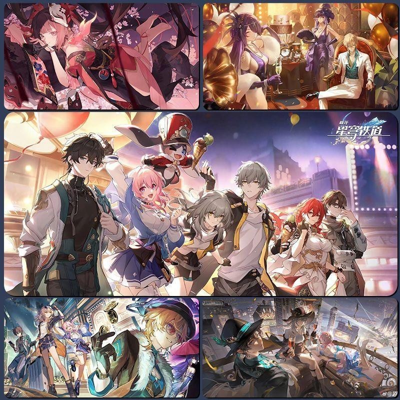 แผ่นรองเมาส์เกม Honkai: Star Rail Firefly Trailblazer ขนาดใหญ่พิเศษหนาแป้นพิมพ์คอมพิวเตอร์แผ่นรองโต๊ะสําหรับ ACG Gamers ตารางแผ่นยางตกแต่งโต๊ะ (FEV)