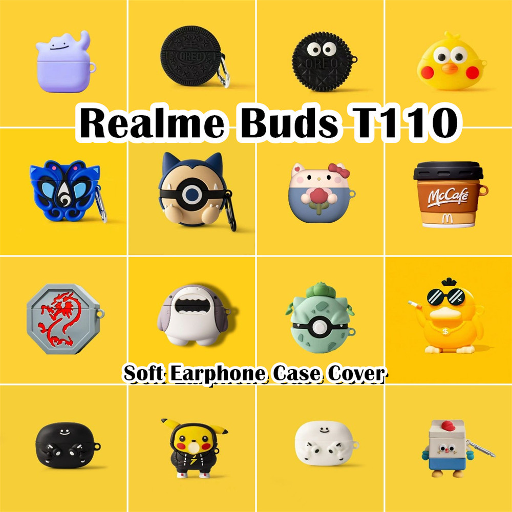 【Case Home】นําไปใช้กับ Realme Buds T110 เคส Case เคสหูฟัง การ์ตูนตลก ซิลิโคนนุ่ม เคส เคสหูฟัง NO.2