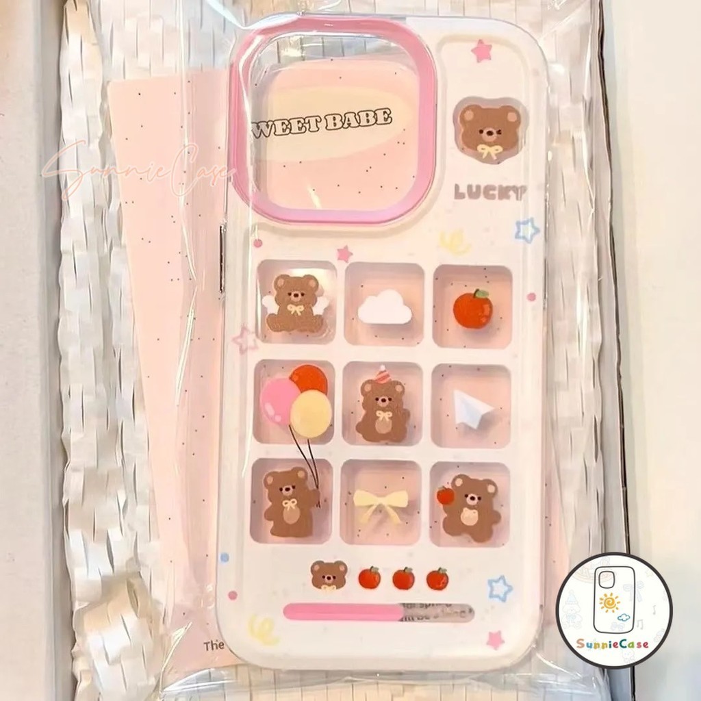 Butter Bear การ์ตูนน่ารักการ์ตูนดูเดิล เคสSamsung A33 A50 A21s A03 A52s A12 A13 A52 A32 A30 A51 A10s A20 A02s A03s A20s