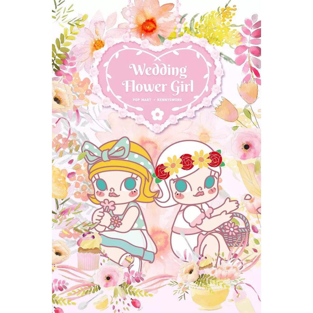 Popmart POPMART Molly Wedding Flower Girl Series Mystery Box Figure Princess Wedding Doll รูปของขวัญวันเกิดตกแต่ง