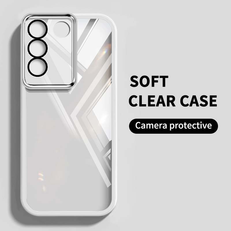 YBD สีโปร่งใสเคสโทรศัพท์สําหรับVivo Y50 5G Y04 Y29S Y19S Y100 5G (IDN) Y200e T3 5G V40 Lite (IDN) Y3