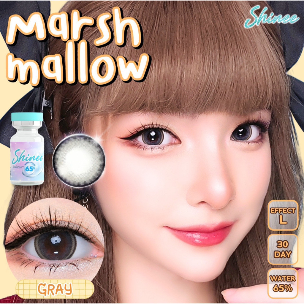คอนแทคเลนส์(บิ๊กอาย)🔥Marshmallow🔥(Shinee) สี : Brown / Gray รายเดือน มีค่าสายตา - รูปที่ 4