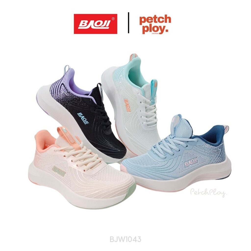 Baoji BJW1043 รองเท้าผ้าใบผู้หญิง รองเท้าวิ่ง ออกกำลังกาย บาโอจิ