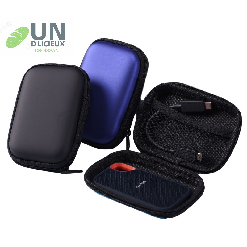 ดี Creative Portable Hard Disk Mini Storage Bag อุปกรณ์เสริมสําหรับเล่นเกม Travel Zipper Hard Case Storage Bag Data Cable Sundries Bag ดี