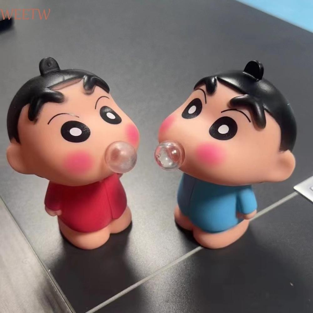 Weetw Crayon Shin-chan ของเล่นบีบ, Spit Bubble Non Stick Boochan จี้, ตลกอะนิเมะ Super Soft เครื่องประดับ Shin-chan บีบตุ๊กตาของขวัญ