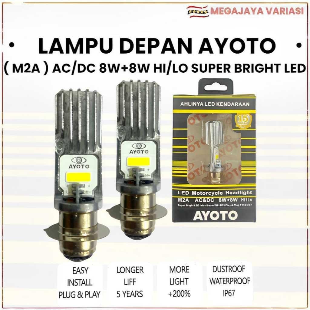 FS46 AYOTO M2A ไฟ LED ด้านหน้ารถจักรยานยนต์ไฟ LED 2 PCS PNP VARIO OLD JUPITER PCX AEROX ADV