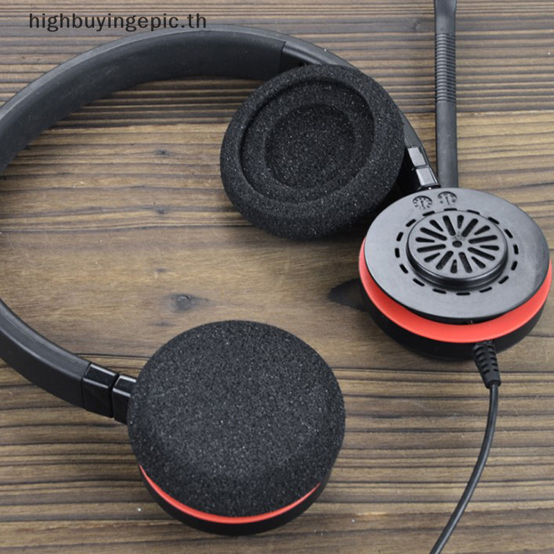 Heth เปลี่ยนแผ่นรองหูฟังสําหรับ Jabra evolve 20 20se 30 30II 40 65 65 หูฟังแผ่นรองหูฟังนุ่มหน่วยความจําโฟมฟองน้ําหูฟัง HETH