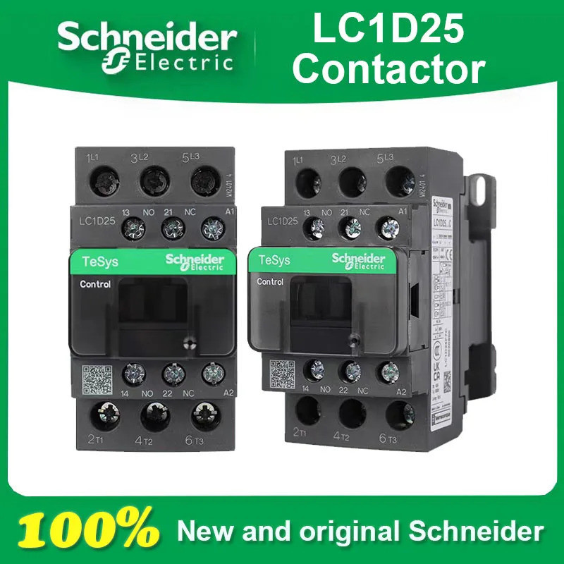 100% ใหม่และต้นฉบับ Schneider AC สามขั้วคอนแทค 3P LC1D25B7C LC1D25CC7C LC1D25E7C LC1D25F7C LC1D25M7C