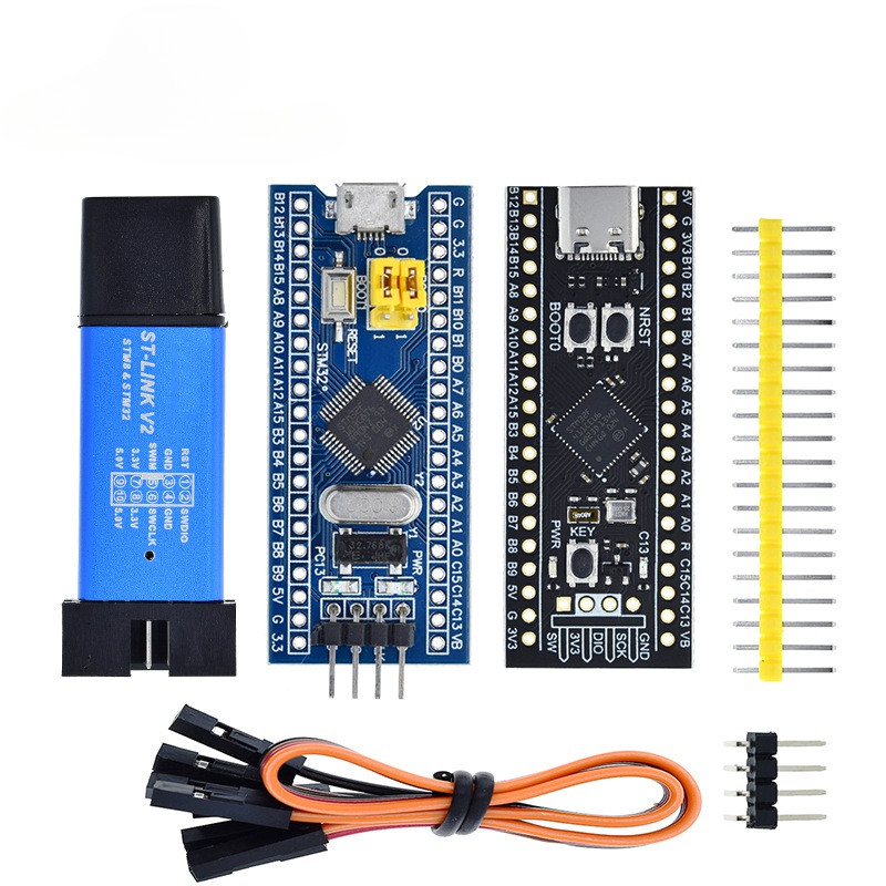 Stm32f103c8t6 STM32F103C6T6 STM32F401CCU6 STM32F411CEU6 ARM STM32 ระบบขั้นต่ํา Development Board STM32F411 + ST-LINK V2 ดาวน์โหลดโปรแกรมเมอร์