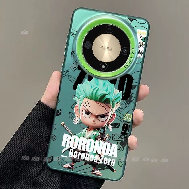 เคส Honor X9b X9A 200 5G เคส Honor X8b X7b 200 Pro เคส Honor 200 Lite โทรศัพท์มือถือแบบแข็ง ผิวด้าน กันกระแทก ลายอนิเมะลูฟี่ โซโร วันพีซ สําหรับ
