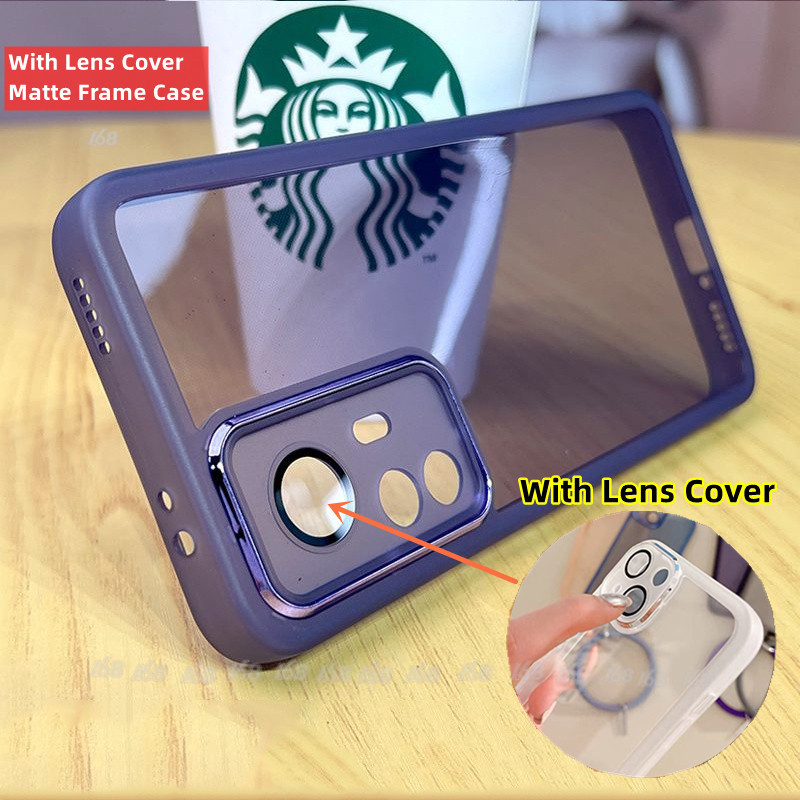 For เคส Xiaomi 12T 13T 11T Pro เคส Xiaomi 12 13 Pro ใส กันกระแทก พร้อมฝาครอบเลนส์กล้อง โทรศัพท์ กันกระแทก ถุงลมนิรภัย เคลือบด้าน